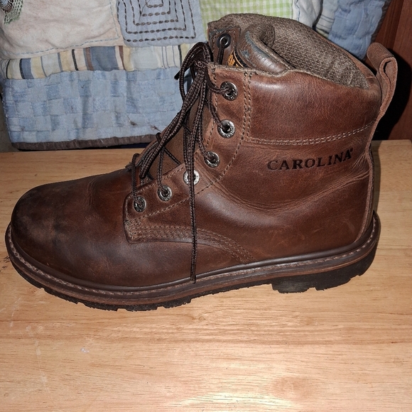 Carolina Men\'s Brown Leather Boots CA 6025 In A Size 10.5D. Good Condition main image 9